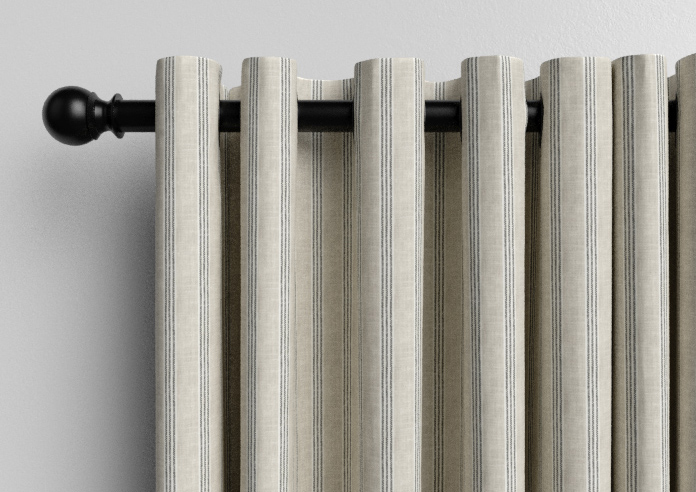 Emily Bond George Stripe Print, Charcoal - Made to Measure Curtains - Image 12